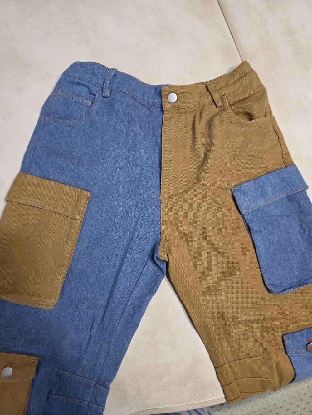 Ms. Bling Miami | Colorblock Utility Cargo Pants. Size S. - Picture 14 of 16